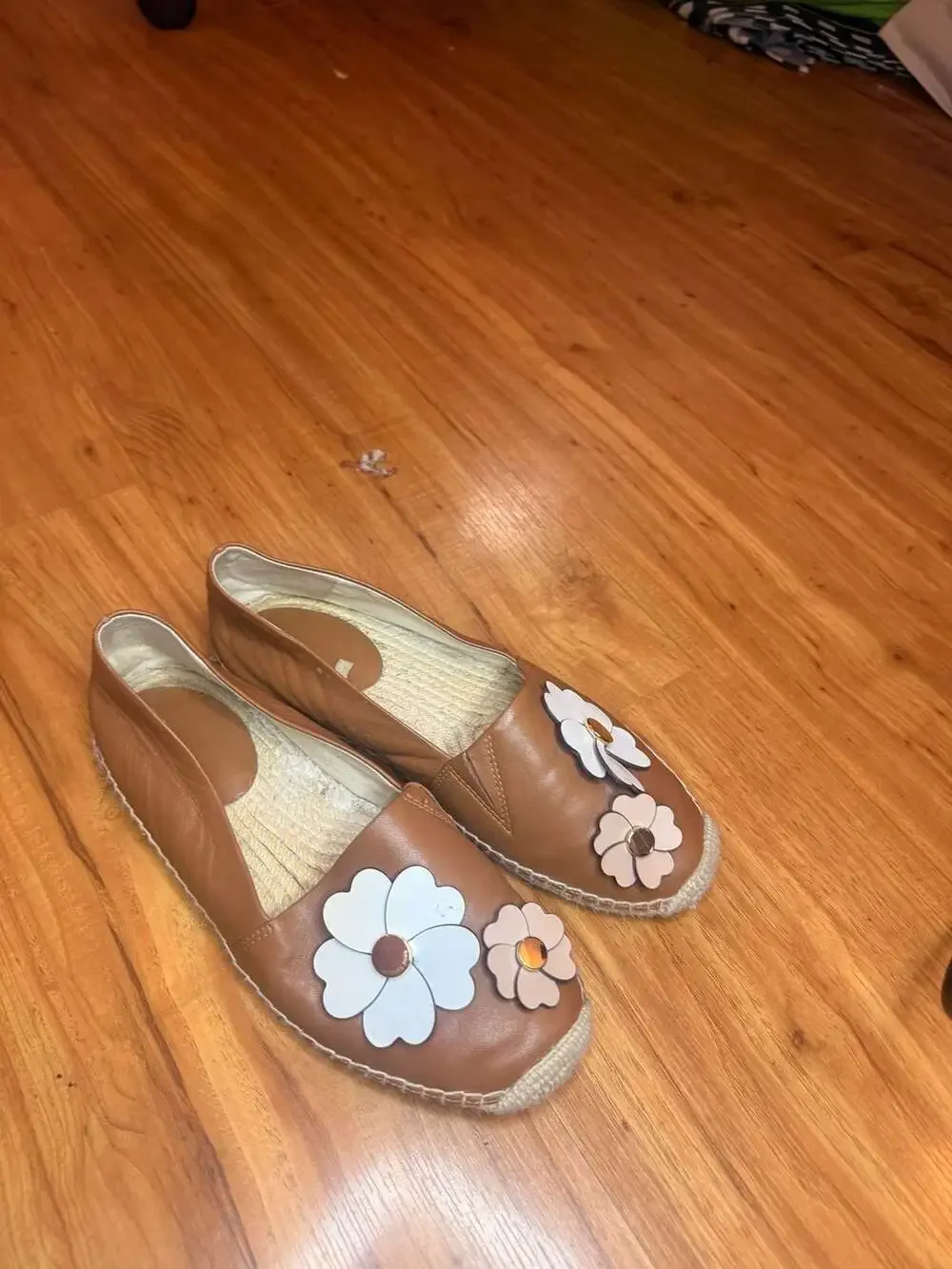 MICHAEL Michael Kors Kendra Daisy Leather Espadrille Flat Shoes